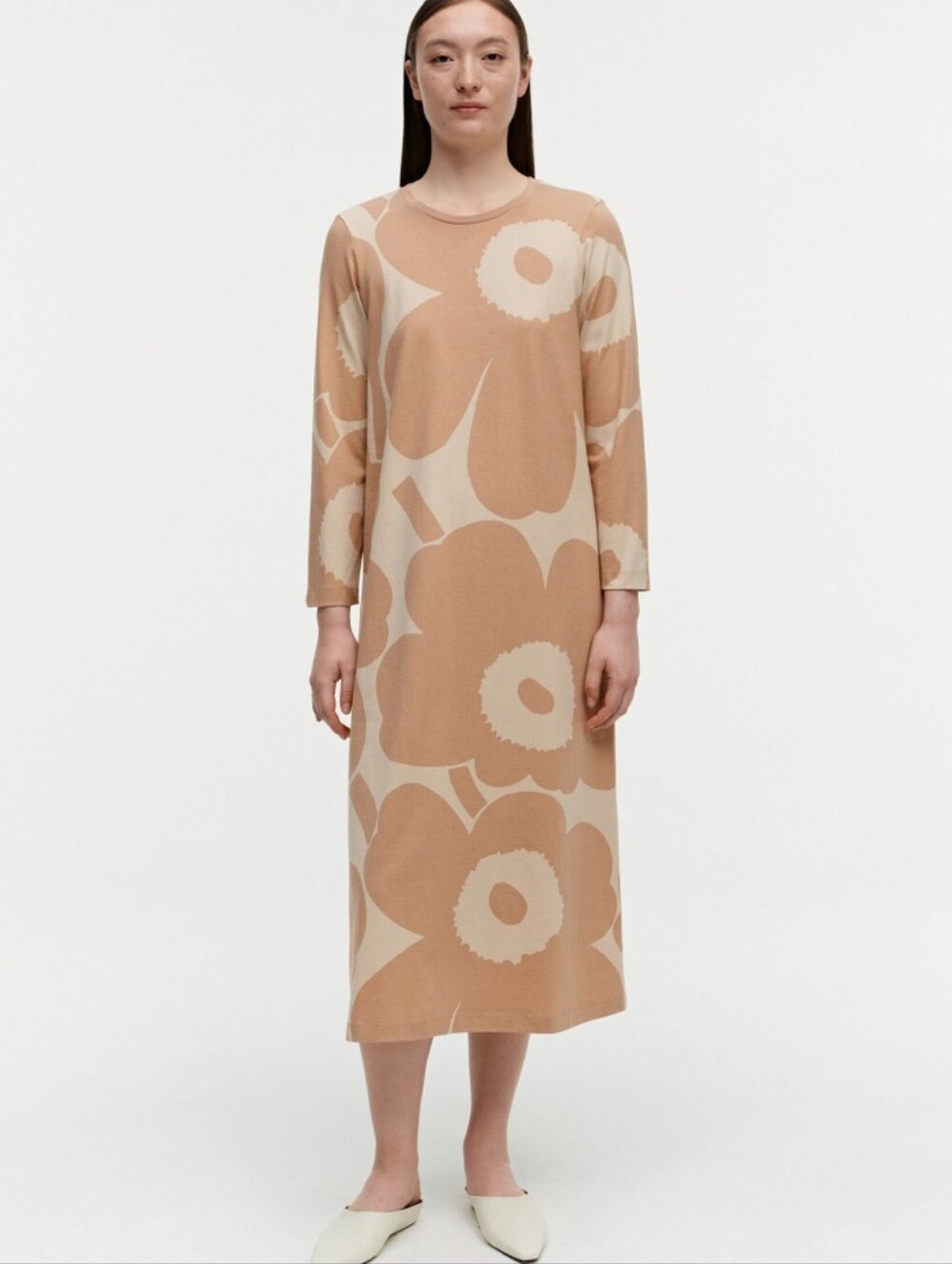 Maksiimi Unikko Kleid Beig